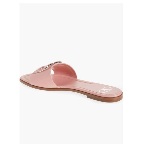 Valentino Garavani VLOGO Signature Slide Sandal Patent Leather DUSTY ROSE 8.5US - Picture 6 of 14